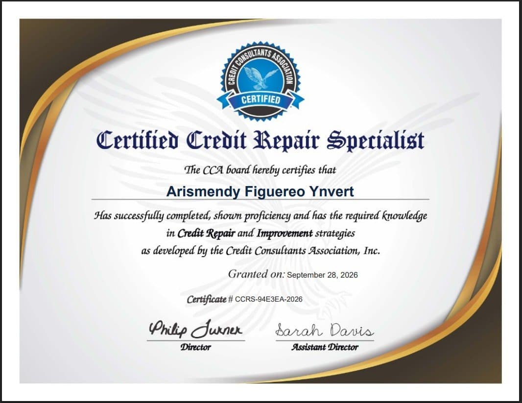Certified Credit Repair Specialist